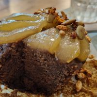 GF Vegan linseed and pear muffin is amazing! at Hol! Crop in Turramurra