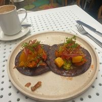 Mango tacos at Hol! Crop in Turramurra