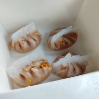 Crystal dumplings with pumpkin and hazelnuts at Xiang DimSum  in Padua
