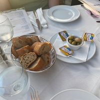 Bread and olives at Ô Playa in Agadir