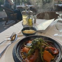 Vegan veggie stew 90 Dirham , around $9  at Ô Playa in Agadir