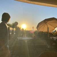 View from the diner table   at Ô Playa in Agadir