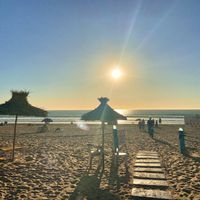 Beach in front of the restaurant  at Ô Playa in Agadir