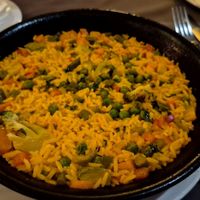Vegetarian paella at Ô Playa in Agadir