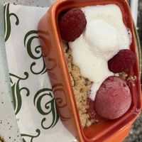 Seasonal Fruit Cobbler with Sorbet and “Creme"  at Grand Floridian Cafe in Lake Buena Vista