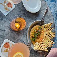 Gibson, French Rose, and Hummus with Pita at Grand Floridian Cafe in Lake Buena Vista