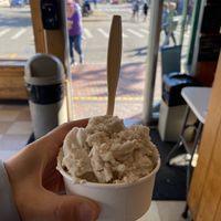 Vegan vanilla- only option today  at Lewis Brothers Homemade Ice Cream in Provincetown