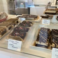 Dessert case at Frosty's Cake and Ice Cream in Lakewood