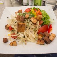 Fennel Melon Salad with Chili Tofu @ Gelbes Krokodil at Gelbes Krokodil in Linz
