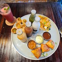 3 choice of chaat at Chai of the Tigar in Gianyar