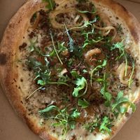 Pizza met venkel en worst at Vegan Pizza Bar in The Hague