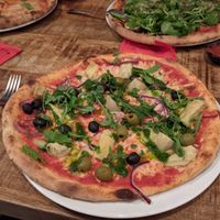 Artichoke pizza at Vegan Pizza Bar in The Hague