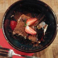 New and super delicious tiramisu at Vegan Pizza Bar in The Hague