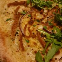 Carbonara pizza at Vegan Pizza Bar in The Hague