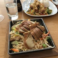 Vegan Duck and Satay Skewers at Azuma in Linz