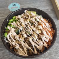 vegan make your own poke bowl  at Poke&Yo Hawaiian Sushi in Tenerife