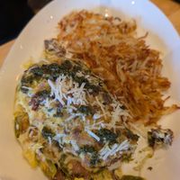 Brazilian Steak Omelette (not yet on vegan menu, but they had the vegan steak in) at WHOLEY GRANOLY in Bolingbrook