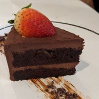 Chocolate cake at Green Earth in Dubai
