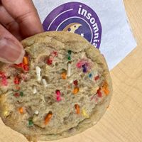 Vegan birthday cake cookie  at Insomnia Cookies in Dayton