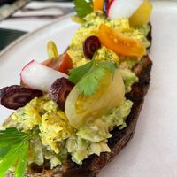 Egg avocado toast at SHOSH in Lisbon