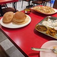Puri and uthappam at Sri Periyava Dosa Bhavan in Surrey