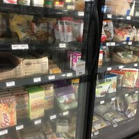 Some of the meat substitutes in the freezer section at Natural Living Center in Bangor
