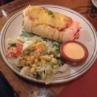 Burrito Autentico Frigoles (enchilada style) at Tortillas in Eindhoven