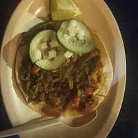 Volcanes with cactus (nopal) at Taquería Los Arbolitos in San Francisco