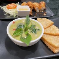 Green curry appetizer   at Baanying's Plant-Based Ying's Garden  in Bangkok