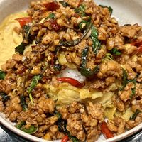 Vegan omelette   at Baanying's Plant-Based Ying's Garden  in Bangkok