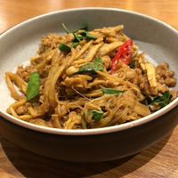 Bamboo shoots salad - very good! at Baanying's Plant-Based Ying's Garden  in Bangkok