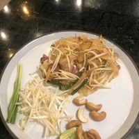 pad thai with tofu  at Baanying's Plant-Based Ying's Garden  in Bangkok