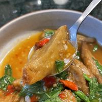 Close-up fish  #Veganuary at Baanying's Plant-Based Ying's Garden  in Bangkok