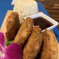 Tofu Katsu. Sauce is like a bbq/steak sauce mix.  at The Sushi Samurai - Queen Anne in Seattle