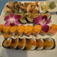 Top to bottom: kimchi roll, PNW, Red Dragon, Ring of Fire  at The Sushi Samurai - Queen Anne in Seattle