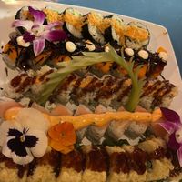 Crunchy salmon , tiger roll, geisha, red dragon and Queen Anne ! From top to bottom  at The Sushi Samurai - Queen Anne in Seattle