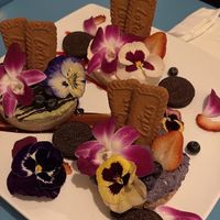 Vegan cheesecake ! Strawberry , ube & matcha!   at The Sushi Samurai - Queen Anne in Seattle