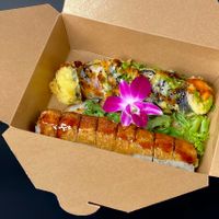 Mr. Krabs + dragon (takeout) at The Sushi Samurai - Queen Anne in Seattle