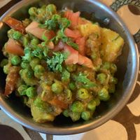 Mutter aloo ghobi  at Indian Zaffran in Lanzarote