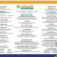 All Day Menu at Ellis Beach Bar & Grill in Ellis Beach