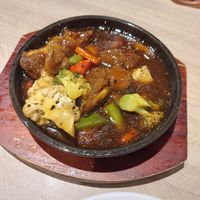 Sizzling black pepper mushroom at VeganBliss 蔬福 in Central Singapore