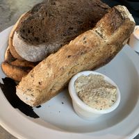 Bakery mix of bread with the vegan spread at Masa Madre BKRY in Rosario