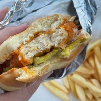 Buffalo og chicken sandwich  at The Twisted Vegan in Tampa