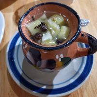 Pineapple hot drink at Dely Quesadillas in San Cristobal De Las Casas