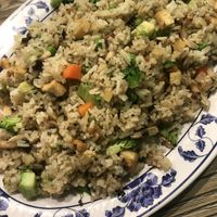 Veggie fried rice with tofu instead of egg  at Pho 21 Noodle- Grill and Vegan House in Canoga Park