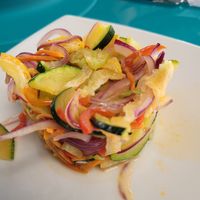 veggie side at Solare SAI Ecohotel in San Andres