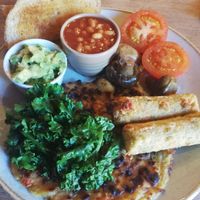 Vegan breakfast at Grounded Redfield in Bristol