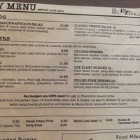 Day menu at Grounded Redfield in Bristol