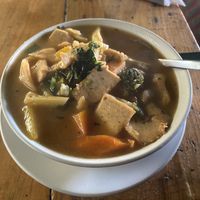 Veg tofu thenthuk  at Lhasa Tibetan Kitchen in Dharamshala