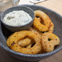 Onion rings at Copper Branch in Rotterdam